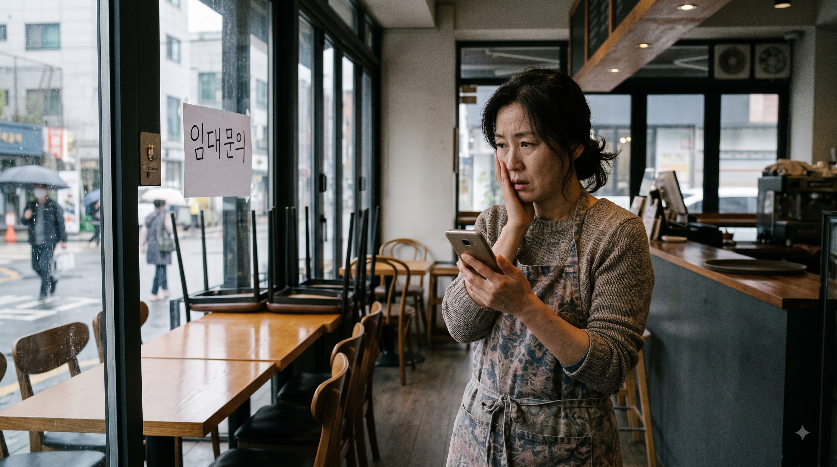 매장 내부에서 일하는 사람